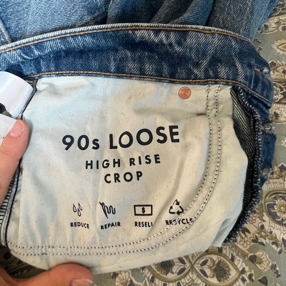 Lucky Brand 90s Loose High Rise Crop Jeans Size 10/30 - Picture 7 of 12